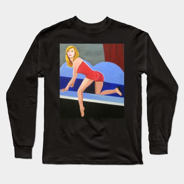 Pinup Girl Long Sleeve T-Shirt by CarloVaro